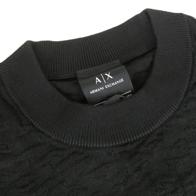セールAW ARMANI EXCHANGE A/X アルマーニエクスチェンジ セーター メンズ クルーネック ニット XM001316 AF10454 ブラック_5