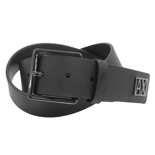 2025 秋冬新作！ ARMANI EXCHANGE A/X アルマーニエクスチェンジ ベルト メンズ レザーベルト XM001698 AF17390 ブラック