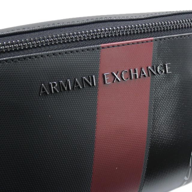 2025 秋冬新作！ ARMANI EXCHANGE A/X アルマーニエクスチェンジ バッグ メンズ ボディバッグ XM000165 AF11935 ブラック×レッド 2025 秋冬新作！ ARMANI EXCHANGE A/X アルマーニエクスチェンジ