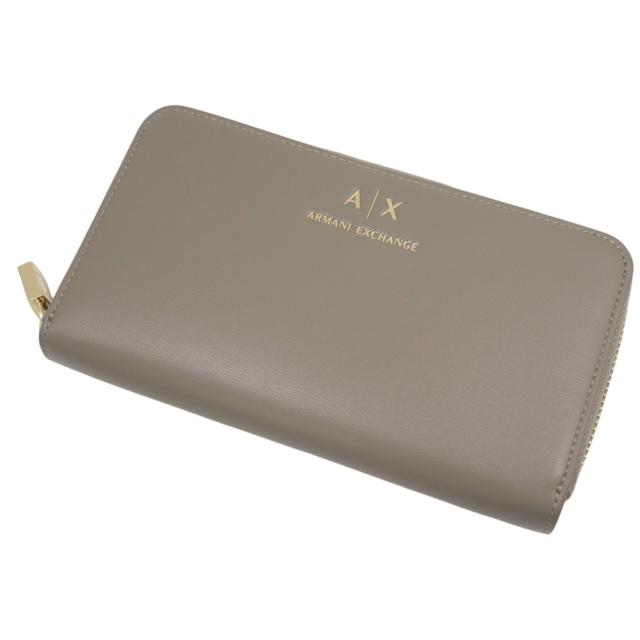2025 秋冬新作！ ARMANI EXCHANGE A/X アルマーニエクスチェンジ 財布 レディース ラウンドファスナー 長財布（小銭入れ付き） XW000359 AF12040 ブラウンバス