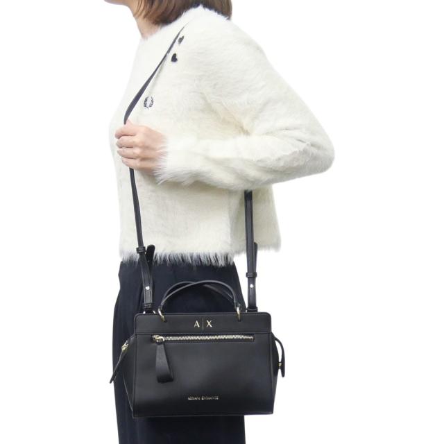 2025 秋冬新作！ ARMANI EXCHANGE A/X アルマーニエクスチェンジ バッグ レディース ハンドバッグ XW001554 AF17117 ブラック 秋新作 ARMANI EXCHANGE A/X アルマーニエクスチェンジ バッグ