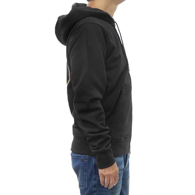 2025 秋冬新作！ BURBERRY バーバリー パーカー メンズ ジップアップ コットン 綿100％ 81128081 / SCOTT KS ブラック 秋新作 BURBERRY バーバリー パーカー メンズ ジップアップ コットン