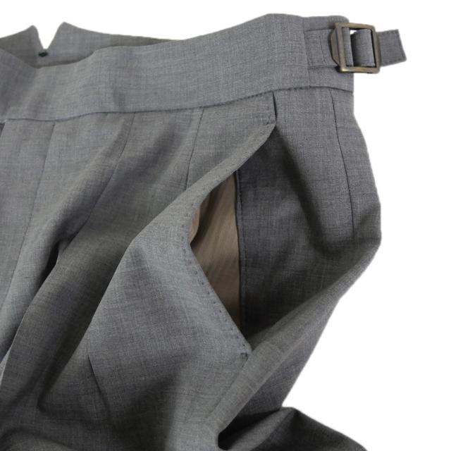 BERWICH ベルウィッチ BERTO FA1755X ベルト ストレッチ ウォッシャブルウール 1プリーツ シャーリングパンツ / メンズ イタリア パンツ スラックス ベルウィッチ ⁄ BERWICH ⁄ ベルト ⁄ BERTO ⁄ ワンプリーツ パンツ ⁄ ウエストゴム ⁄ CANONICO社 ストレッチウール  フラノ ⁄ VB3311 グレー⁄ダークグレーSALE 20