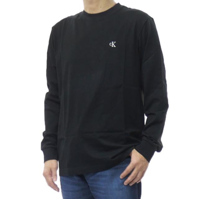 秋新作   JEANS カルバンクラインジーンズ メンズロングTシャツ 4RD247G ブラック 2025秋冬新作