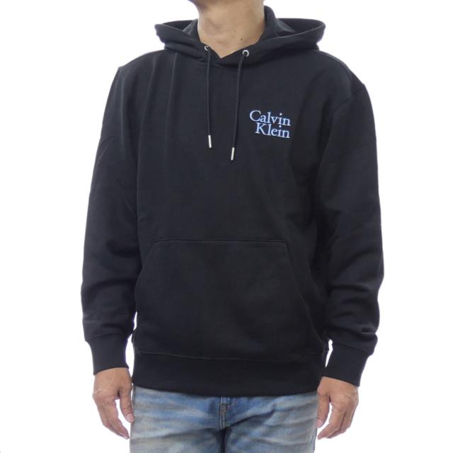 2025 秋冬新作！   JEANS カルバンクラインジーンズ パーカー メンズ プルオーバー 4RC295G ブラック