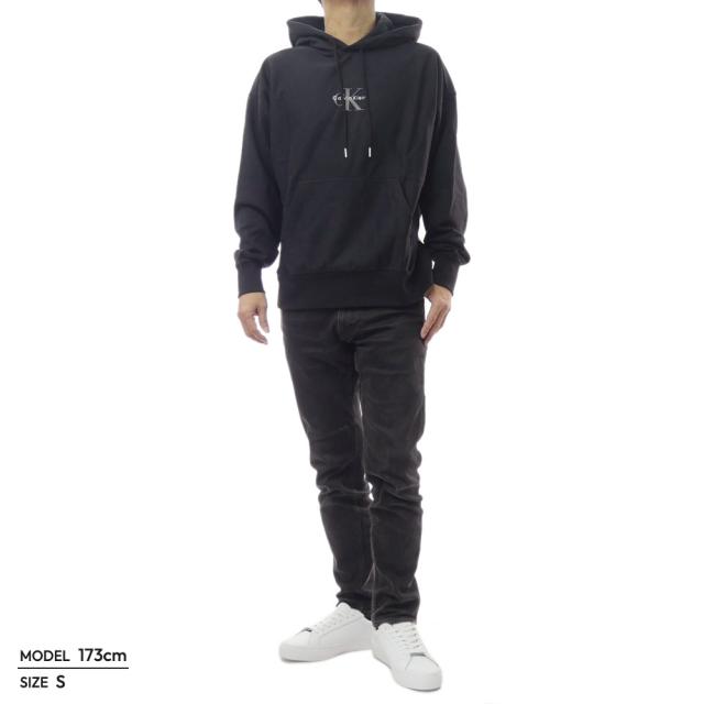 セールAW CALVIN KLEIN JEANS カルバンクラインジーンズ メンズプルオーバー パーカー 4RC281G ブラック_1