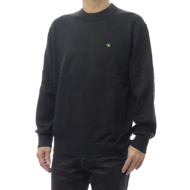   JEANS カルバンクラインジーンズ メンズクルーネックニット セーター 4RC309G ブラック 2025秋冬新作