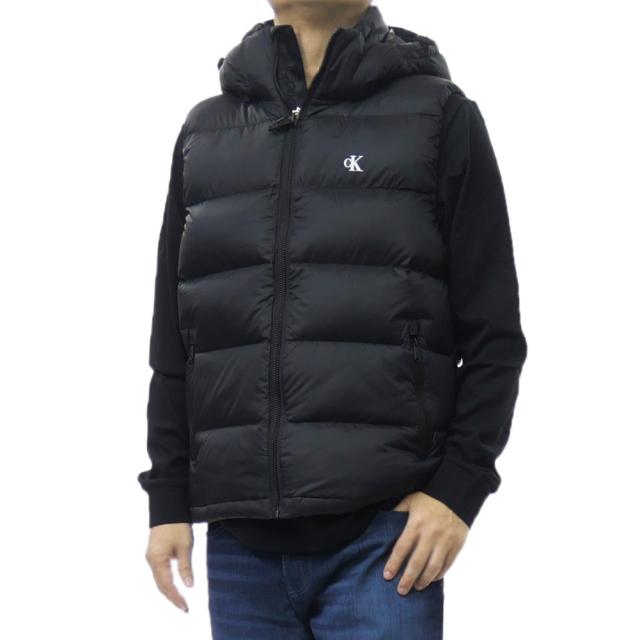2025 秋冬新作！   JEANS カルバンクラインジーンズ メンズダウンベスト 4RD531G ブラック 2025秋冬新作