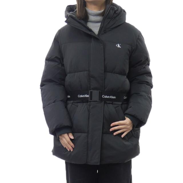 2025 秋冬新作！   JEANS カルバンクラインジーンズ レディース中綿コート 47D507G ブラック 2025秋冬新作