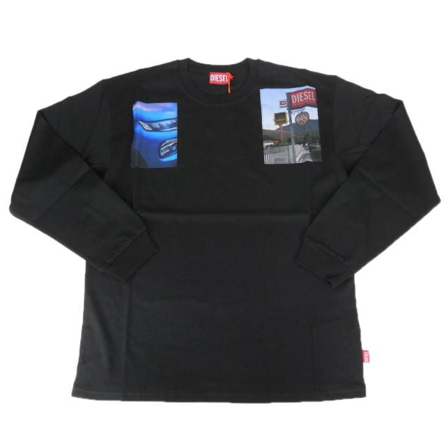 秋新作 DIESEL ディーゼル Tシャツ メンズ 長袖 クルーネック ロンT