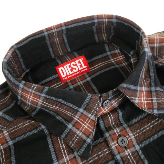 秋新作 DIESEL ディーゼル カジュアルシャツ メンズ コットン 綿100
