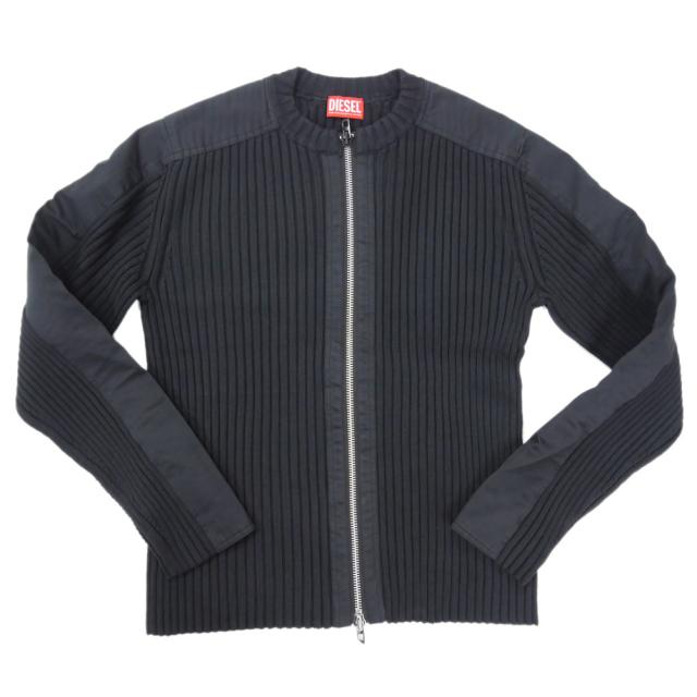 セールAW DIESEL ディーゼル カーディガン メンズ ジップカーディガン A17464 0JLCR / K-MATTY ブラック_4