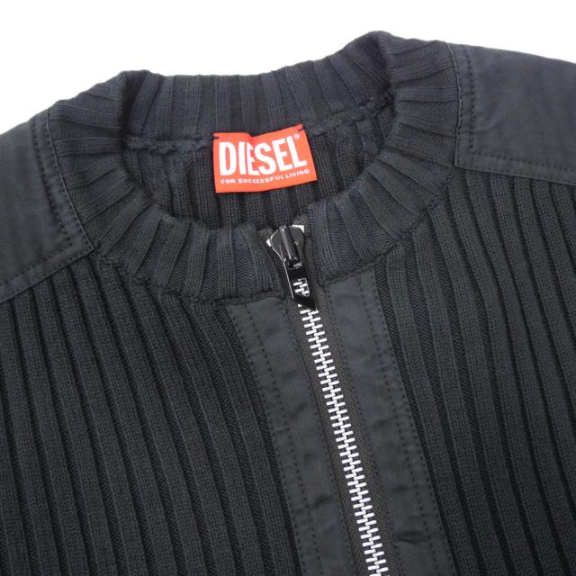 セールAW DIESEL ディーゼル カーディガン メンズ ジップカーディガン A17464 0JLCR / K-MATTY ブラック_5