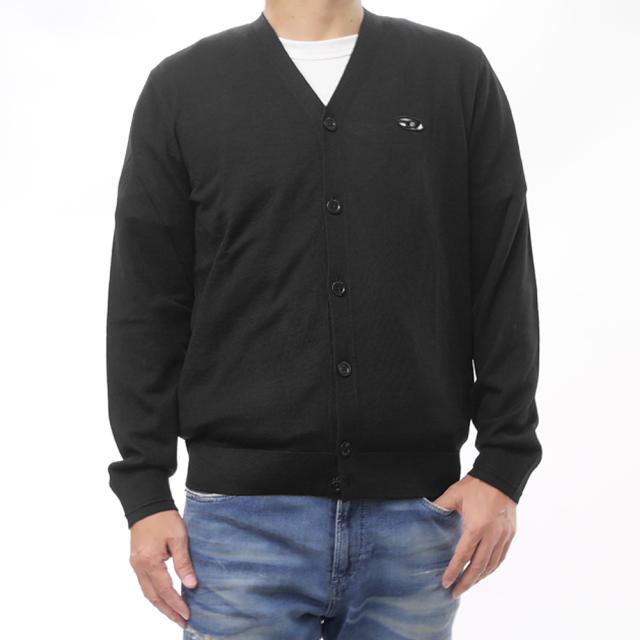 2025 秋冬新作！ DIESEL ディーゼル カーディガン メンズ ニットカーディガン A17443 0DCCH / K-VOLTO ブラック