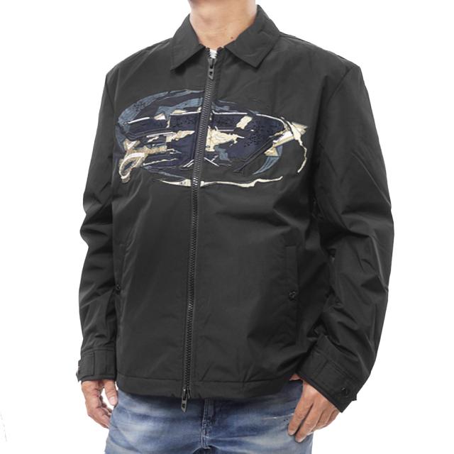 2025 秋冬新作！ DIESEL ディーゼル ブルゾン メンズ A19519 0AJFS / J-OACHIM-D-PADD ブラック