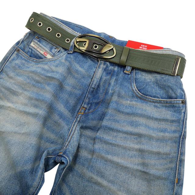 セールAW DIESEL ディーゼル ベルト メンズ コットン 綿100％ X10425
