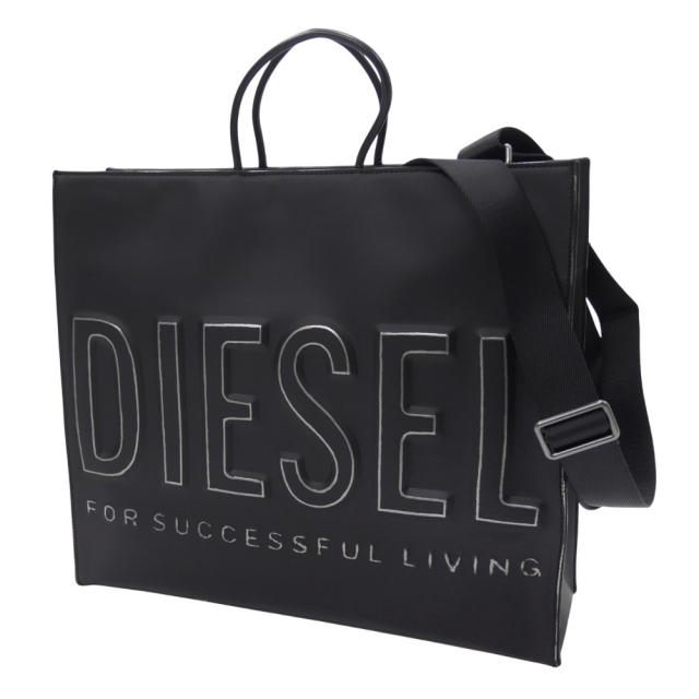 2025 秋冬新作！ DIESEL ディーゼル バッグ メンズ トートバッグ X09931 P8078 / DSL 3D TOTE EW X ブラック