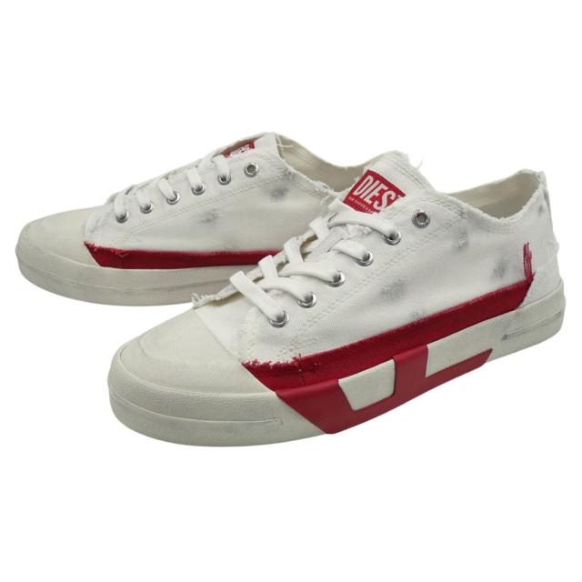 2025 秋冬新作！ DIESEL ディーゼル メンズ スニーカー 靴 シューズ ローカット Y03722 P8114 / S-D VERSE LOW II ホワイト