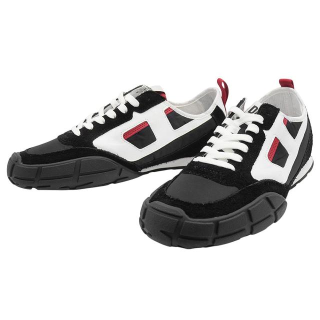 2025 秋冬新作！ DIESEL ディーゼル スニーカー メンズ ローカット 靴 Y03644 P8404 / S-PAGODHA LOW ブラック×ホワイト