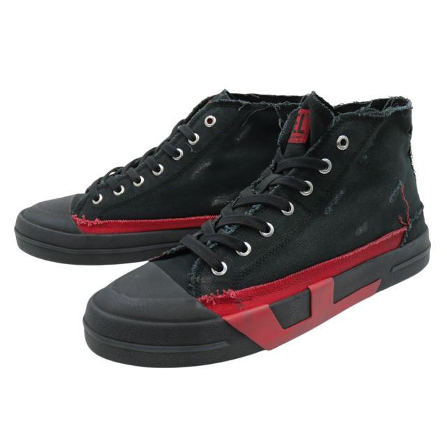 2025 秋冬新作！ DIESEL ディーゼル メンズ スニーカー 靴 シューズ ハイカット Y03723 P8114 / S-D VERSE MID II ブラック