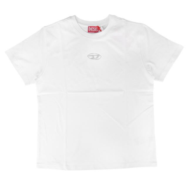 セールAW DIESEL ディーゼル Tシャツ レディース トップス 半袖 クルーネック コットン 綿100％ A16841 0CLBR / T-REGS-OD-Q1 ホワイト 定番人気商品_4
