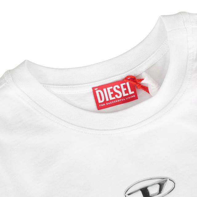 セールAW DIESEL ディーゼル Tシャツ レディース トップス 半袖 クルーネック コットン 綿100％ A16841 0CLBR / T-REGS-OD-Q1 ホワイト 定番人気商品_5