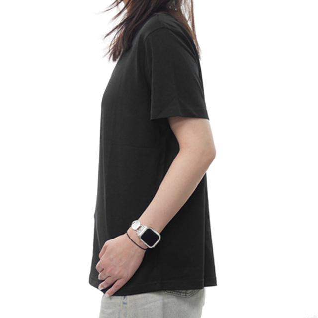 セールAW DIESEL ディーゼル Tシャツ レディース トップス 半袖 クルーネック コットン 綿100％ A16841 0CLBR / T-REGS-OD-Q1 ブラック 定番人気商品_2