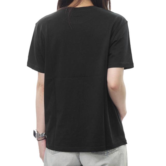 セールAW DIESEL ディーゼル Tシャツ レディース トップス 半袖 クルーネック コットン 綿100％ A16841 0CLBR / T-REGS-OD-Q1 ブラック 定番人気商品_3