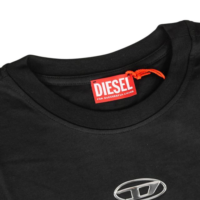 セールAW DIESEL ディーゼル Tシャツ レディース トップス 半袖 クルーネック コットン 綿100％ A16841 0CLBR / T-REGS-OD-Q1 ブラック 定番人気商品_5