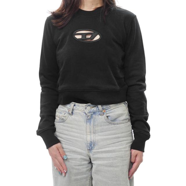 2025 秋冬新作！ DIESEL ディーゼル トレーナー レディース A09931 0GRAC / F-SLIMMY-OD ブラック