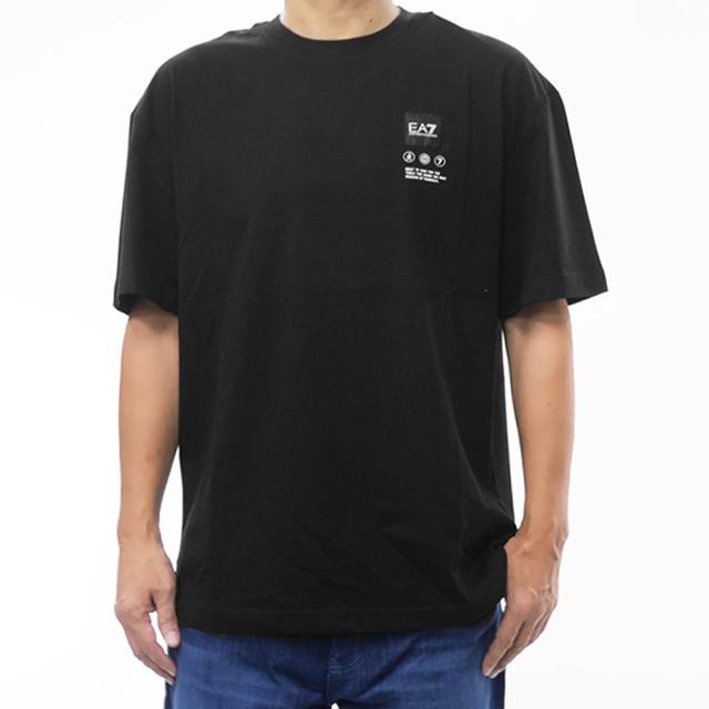 2025 秋冬新作！ EMPORIO ARMANI エンポリオアルマーニ EA7 Tシャツ メンズ 半袖 クルーネック コットン 綿100％ 7M000976 AF17789 ブラック 2025 秋冬新作！ EMPORIO ARMANI エンポリオアルマーニ EA7 Tシャツ