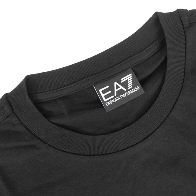 2025 秋冬新作！ EMPORIO ARMANI エンポリオアルマーニ EA7 Tシャツ メンズ 半袖 クルーネック コットン 綿100％ 7M000976 AF17789 ブラック 2025 秋冬新作！ EMPORIO ARMANI エンポリオアルマーニ EA7 Tシャツ