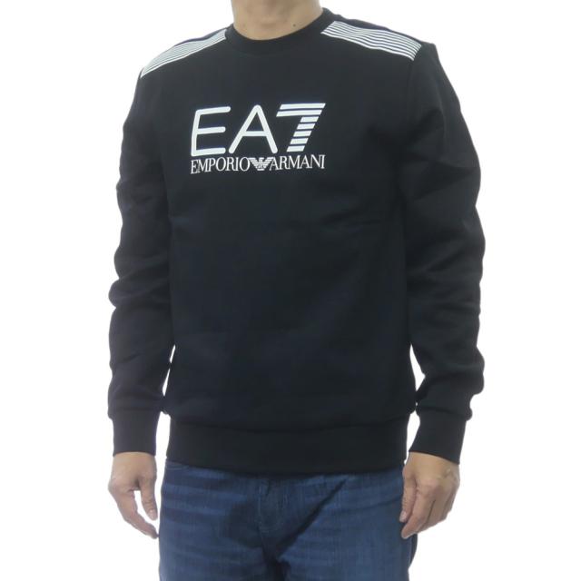 2025 秋冬新作！ EMPORIO ARMANI エンポリオアルマーニ EA7 トレーナー メンズ 7M001127 AF10377 ブラック