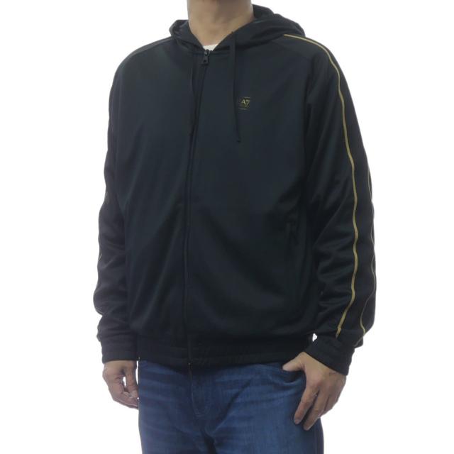 2025 秋冬新作！ EMPORIO ARMANI エンポリオアルマーニ EA7 トレーナー メンズ ジップアップ 7M000621 AF17089 ブラック
