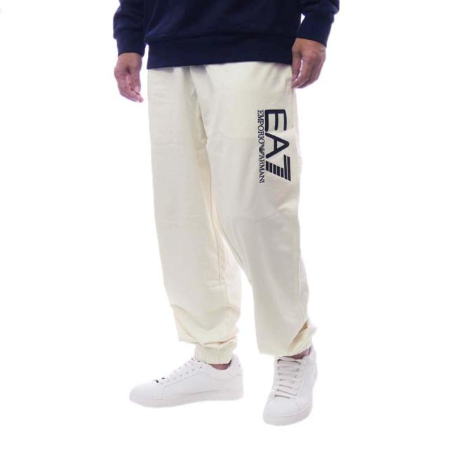 2025 秋冬新作！ EMPORIO ARMANI エンポリオアルマーニ EA7 スウェットパンツ メンズ コットン 綿100％ 7M000906 AF13512 ホワイト
