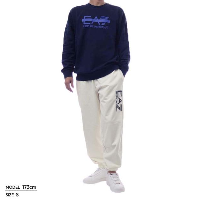 2025 秋冬新作！ EMPORIO ARMANI エンポリオアルマーニ EA7 スウェットパンツ メンズ コットン 綿100％ 7M000906 AF13512 ホワイト 2025 秋冬新作！ EMPORIO ARMANI エンポリオアルマーニ EA7 スウェット