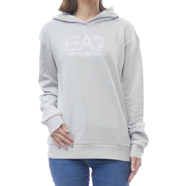 2025 秋冬新作！ EMPORIO ARMANI エンポリオアルマーニ EA7 パーカー レディース プルオーバー 7W000537 AF15831 グレー