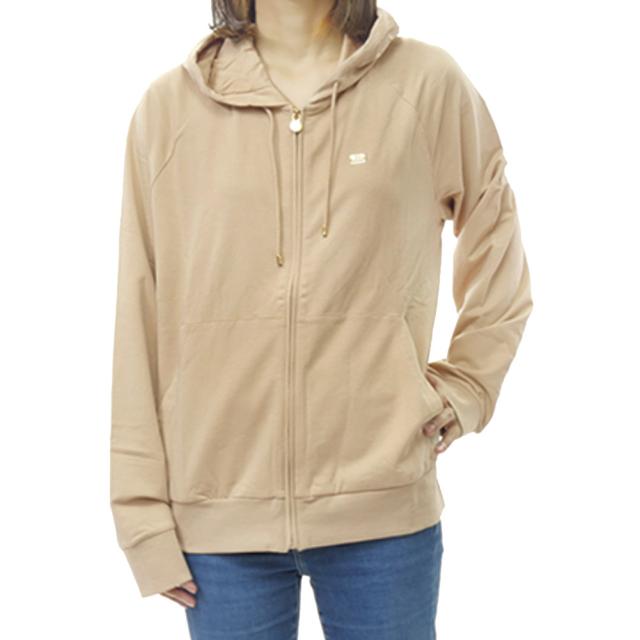 2025 秋冬新作！ EMPORIO ARMANI エンポリオアルマーニ EA7 パーカー レディース ジップアップ 7W000458 AF13135 ライトベージュ