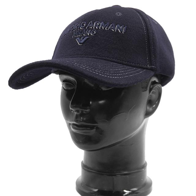 EMPORIO ARMANI エンポリオアルマーニ メンズキャップ EM003769 AF15726 ネイビー 2025秋冬新作