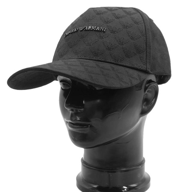 EMPORIO ARMANI エンポリオアルマーニ メンズキャップ 627924 CC985 ブラック 2025秋冬新作