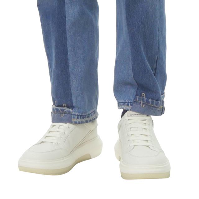 セールAW EMPORIO ARMANI エンポリオアルマーニ メンズ スニーカー 靴 シューズ ローカット EM003666 AF18266 オフホワイト_2