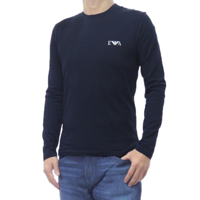2025 秋冬新作！ EMPORIO ARMANI UNDERWEAR エンポリオアルマーニ アンダーウェア Tシャツ メンズ 長袖 ロンT EM000383 AF10778 ネイビー