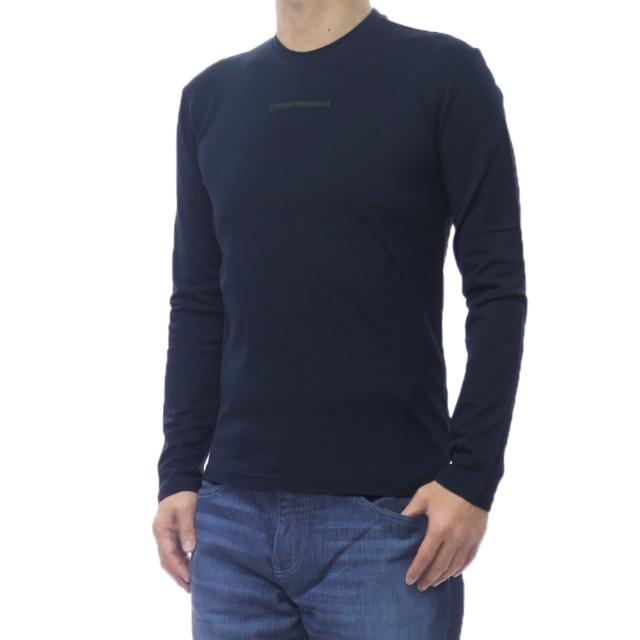 2025 秋冬新作！ EMPORIO ARMANI UNDERWEAR エンポリオアルマーニ アンダーウェア Tシャツ メンズ 長袖 ロンT EM000383 AF14989 ネイビー