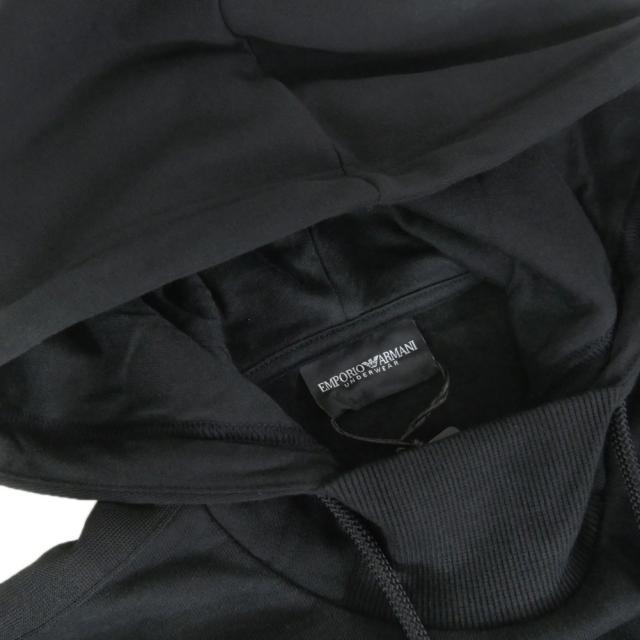 セールAW EMPORIO ARMANI エンポリオアルマーニ アンダーウェア パーカー メンズ プルオーバー EM000659 AF14976 ブラック_5
