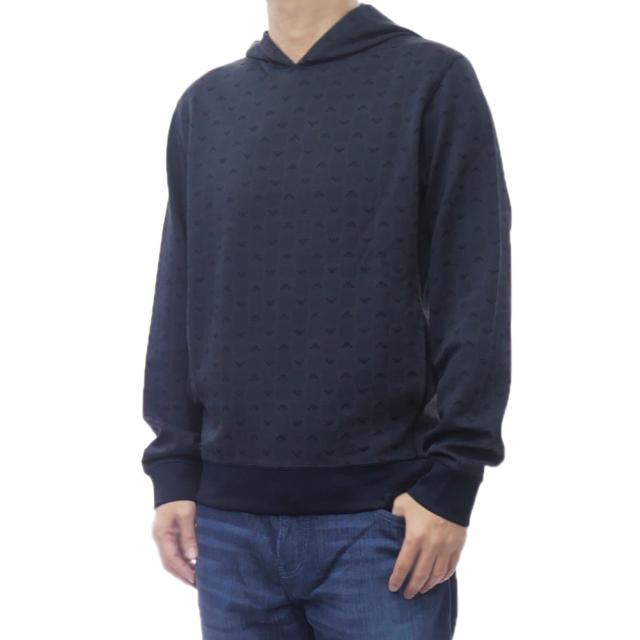 2025 秋冬新作！ EMPORIO ARMANI エンポリオアルマーニ アンダーウェア パーカー メンズ プルオーバー EM002204 AF14992 ネイビー