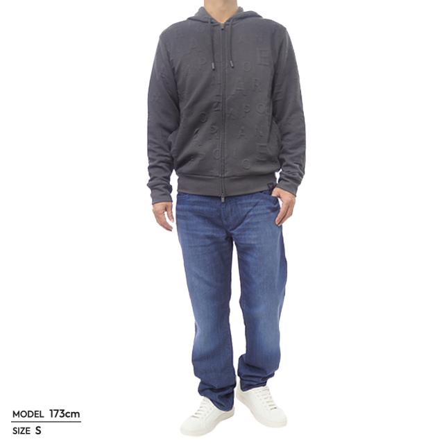 セールAW EMPORIO ARMANI エンポリオアルマーニ アンダーウェア パーカー メンズ ジップアップ EM000653 AF15006 チャコール_1