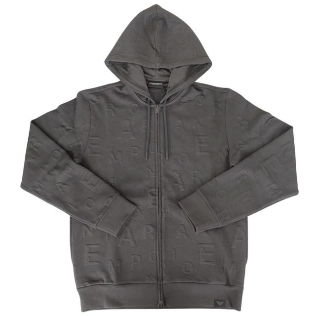 セールAW EMPORIO ARMANI エンポリオアルマーニ アンダーウェア パーカー メンズ ジップアップ EM000653 AF15006 チャコール_4
