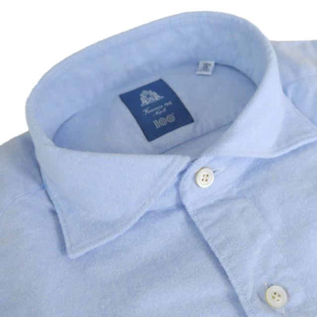 秋新作 FINAMORE フィナモレ カッタウェイシャツ メンズ コットン 綿