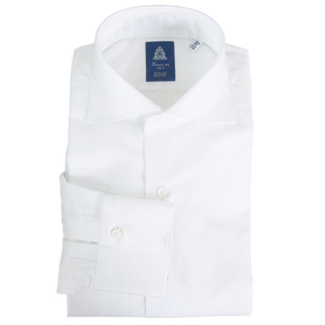 FINAMORE フィナモレ カッタウェイシャツ メンズ コットン 綿100％ MILANO 460027 C0434 / SIMONE ホワイト