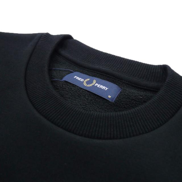 セールAW FRED PERRY フレッドペリー メンズ トレーナー M1369 / BOLD BRANDING CREWNECK SWEATSHIRT ブラック_6